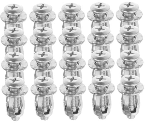 TOPPERFUN Lot de 20 Boulons D'expansion M6 en Acier au Carbone, Ancrages Métalliques Argenté, Installation Facile pour Portes Creuses et Usage Professionnel