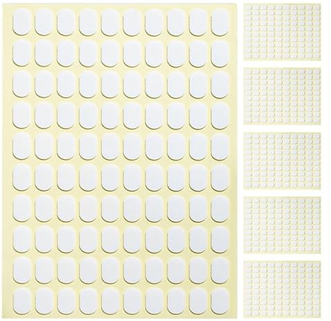CALLARON Lot De 6 Feuilles De Ruban Adhésif Double Face Pour Ongles Autocollants Pour Ongles Colle UV Pour Enfants Faux Ongles Autocollants Pour Nail Art Ruban Adhésif Double Face
