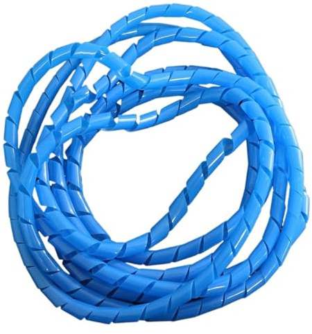 Manchon de câble en spirale 6/8/10 mm pour enroulement de câble (couleur bleue, 6 mm _ 5 m)