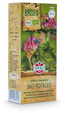 Sperli's Bodenkur BIO-Rotklee 88410, Gründüngungssaat | Schnellwüchsige BIO-Futterpflanze, Bodenverbesserer, Stickstoffbindung, Bienenweide, mehrjährig