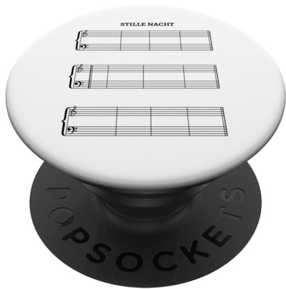 Foglio musicale senza note Silent Night Astro del Ciel PopSockets PopGrip Adesivo