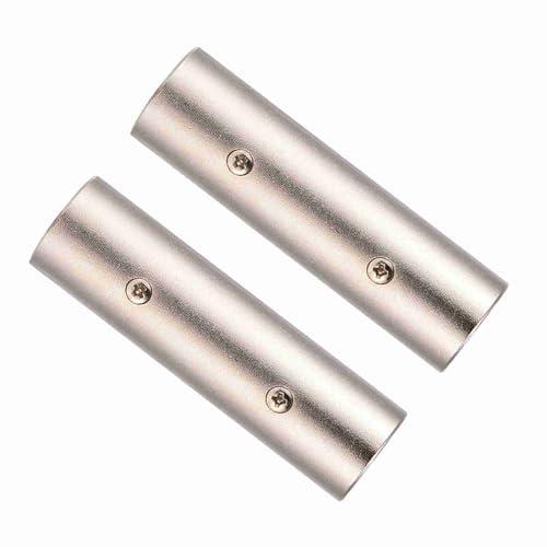 3-poliger XLR-Stecker-auf-Stecker-Kupplungs-Gender-Changer für Mikrofonverstärker, Verschleißfester Zinklegierungsstecker für Mixer, Hohe Leitfähigkeit (2PCS)