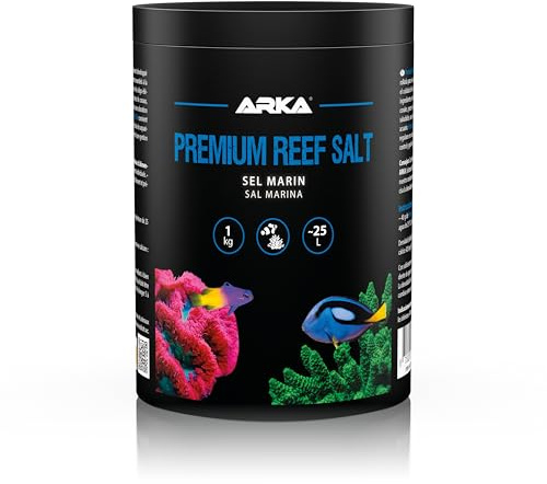 Sel Marin Aquarium récifal – ARKA Premium Reef Salt 1 kg – idéal pour Nano Aquariums – Croissance & Couleurs SPS/LPS – Soluble Rapidement, sans Phosphate – qualité Stable & Pro