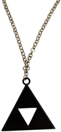 PIDAK Collar triángulo Negro en Cuello Metal Libre - 4.3 cm x 4.3 cm - Tienda