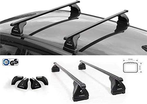 NORDRIVE EVOS QUADRA TR16ES0011 Dachträger (Stahl schwarz 32 x 22 mm 5 kg)