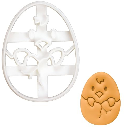 BAKERLOGY Easter Chick Cookie Cutter - Detailed Biscuit Cutter Design for Baking and Crafts, Ideal on Fondant, Dough, Clay
