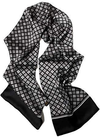 UK_Stone Halstuch Herren 100% Seide Schal Vintage Pattern Seidenschal Herrenschal,