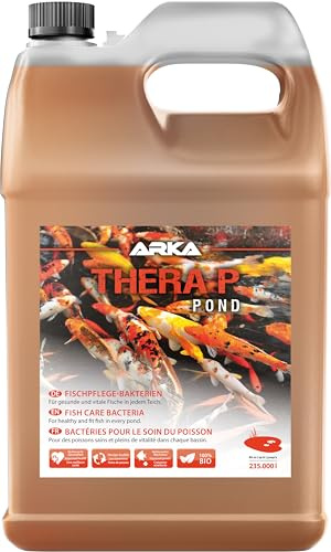ARKA Pond TheraP - 3785 ml - Fomenta la Salud y vitalidad de los habitantes del Estanque con una fórmula bacteriana Especial, Mejora el Crecimiento y fortalece la Salud de los Peces