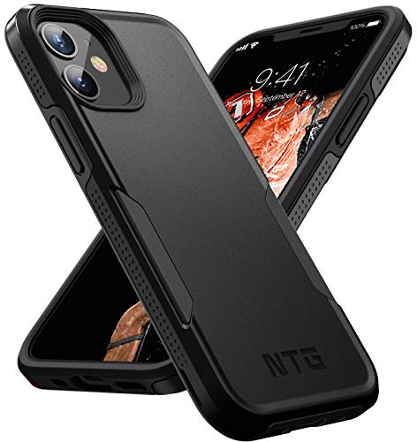 NTG [1st Generation Designed for iPhone 12 Case & iPhone 12 Pro Case, Heavy-Duty Tough Rugged Lightweight Slim Shockproof Protective Case for iPhone 12 6.1 Inch,Black