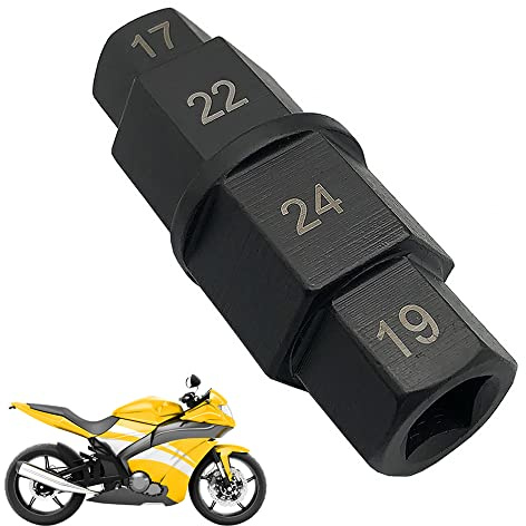 Motorcycle Spindle Tool, Hex Axle Socket Tool, 17mm 19mm 22mm 24mm | Special Spindle Wheel Removal Tool, For Most Motorcycles Front Axle Wheel Repair