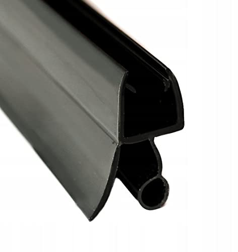 AquaParts Duschtür Dichtung 100cm | für 4mm, 5mm, 6mm Glastür Stärken | Schwarz | Wasserabweisende Duschdichtung | Streifdichtung | Duschkabinen-Dichtung | für Dusche und Duschtür