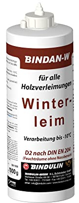 Holzleim wasserfest, Bindan-W Winterleim inklusive 1 Leimspachtel von E-Com24 (Bindan Winterleim 1000)