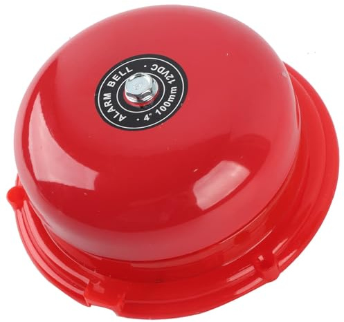 Campanello Antincendio 100 DB, 4 Pollici di Sicurezza Antincendio in Metallo Tipo di Attacco Interno Campanello Elettrico Campanello di Sicurezza Campanello di Sicurezza (12V)