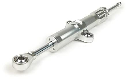 BGM Lenkungsdämpfer FS/10, 380mm, 125mm Dämpferweg, silber, kompatibel für Vespa, Lambretta, Roller, Scooter, Motorrad, Moped, Universal