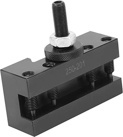 Tool Post Holder CNC Lathe Turning Facing Tool Lathe 250‑201, Made of High‑Carbon Steel, Maximum Rigidity, Absence of Vibration