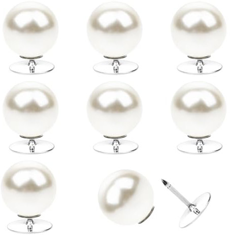 Qianyu 8 Stück Runde Blendfreie Perlenknöpfe Keine Notwendigkeit Abnehmbare Knöpfe zu Nähen Wiederverwendbar Vielseitig Einsetzbar Handgefertigte Bastelknöpfe Geeignet zum Befestigen von Overal