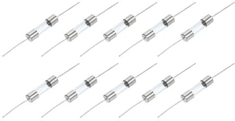 QUARKZMAN 10pcs Tubos de Vidrio Fusibles Axiales con Cable de Pb 5x20mm 4A 250V para Reemplazar o Reparar Muchos Electrónicos del Hogar (F4A)