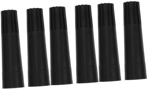 minkissy 6 STK Teleskopstangenadapter Besenstiel Mit Gewindeende Verlängerungsstangenadapter Griffspitzen Mit Gewinde Tipps Zum Griff Besenstielstange Stangenadapterhalterung Plastik