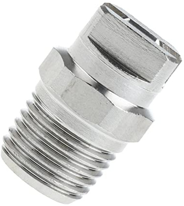 FLCPJGV Buse de Pulvérisation à Jet Plat pour Nettoyeur Haute Pression à Connexion Rapide, Argentée, 1/8 Po, 0,66 mm