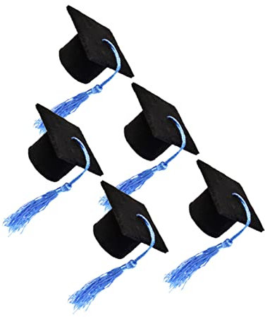 Generisch 5st Mini Doktorhut Kaffeesirupspender Silber Flachmann Bier-cupcake-topper Alkoholspender Babyflasche Weingläser Flaschen Leere Flasche Reise Wasserflasche Biergläser Trinken Blue