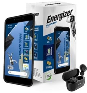 Energizer Confezione Smartphone U505S + Auricolari TWS40 - Android 11, Display 5 FWVGA, Dual SIM, 3000 mAh, Sbloccato 4G - + Auricolari Bluetooth senza fili con custodia di ricarica