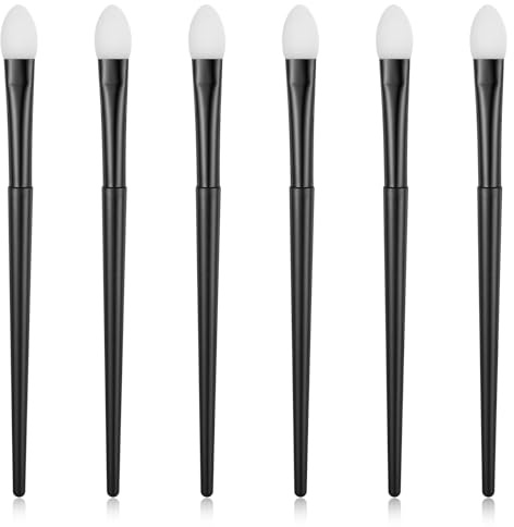 Molain 6 Pcs Silicone Eyeshadow Brush, Makeup Applicator Lip Mask Makeup Brushes Silica gel Makeup Eyebrow Lipstick Brushes Lip Mask Makeup Brushes for Liquid Eye Shadow Applying Cream