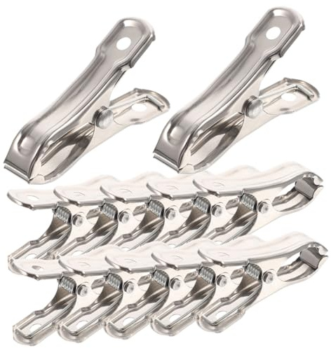 TOBBOMEY 30 Piezas Clips para Invernadero y Jardín Inoxidable Resistentes al Viento de Pinzas Pequeñas para Fijar Ropa y Mantas al Aire