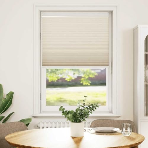 Generico Tenda plissè 70x125cm Crema,Casa e Giardino,Arredo,Trattamenti per finestre,Tende alla veneziana-240630