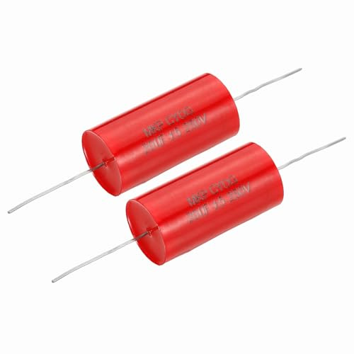 QUARKZMAN 2 Stück 20uf Frequenzweiche Kondensator 250V Rote MKP Film | Axiale Audio Lautsprecher Crossover, Kondensator