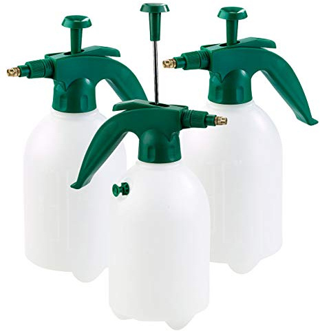 PEARL Drucksprühflasche: 3er-Set Pump-Drucksprüher mit Messingdüse und Sicherheitsventil, 1,5 l (Sprühflasche für Pflanze und Blume, Druckluft Sprühflasche, Sprüh Pumpflasche)