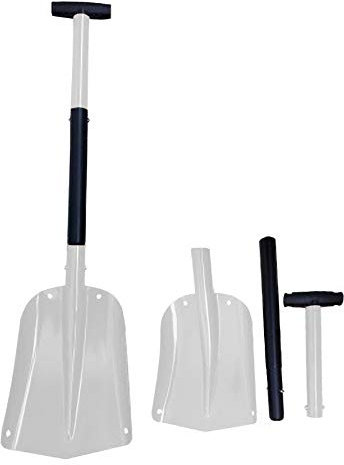 Pala da neve, pala retrattile 3 pezzi smontabile pala da valanga T-Grip leggero dispositivo portatile in alluminio pala da neve per taglio giardino piante Outdoor Camping pala di emergenza, Nero