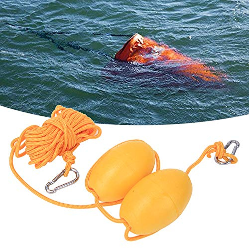 Ancora Galleggiante per Kayak Boa Piccola, Boa di Ancoraggio Galleggiante, Cavo di Nylon Boa in Acciaio Inossidabile con Clip a Sfera Galleggiante, per Ancoraggio per Kayak o Barca