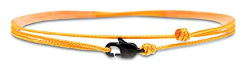 Made by Nami Dünnes Wickel-Fußband für Herren & Damen mit Karabiner-Haken Verschluss - Handmade Männer Fußkettchen - Surfer-Schmuck Herren-Schmuck - 100% Wasserfest & Verstellbar
