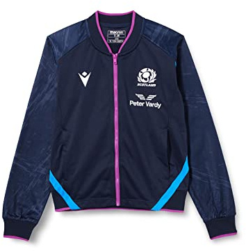 Macron Unisex Kinder Scotland Rugby 2021/22 Junior Anthem Jacke, blau, JM
