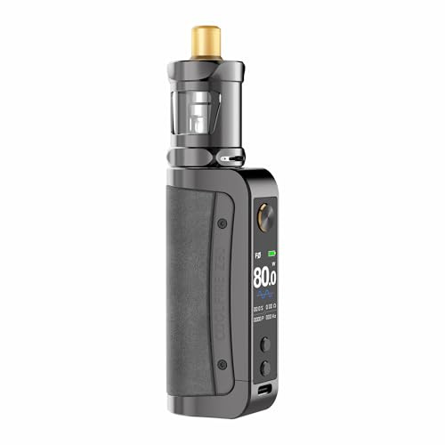 In-nokin Coolfire Z80 Zenith II Kit 80 W Vape (gris ceniza) Batería 18650 [Batterie non incluse] 5,5 mL Zenith 2 Tank Fit Resistencias Z Coil 0,3/0,8ohm vaporizador E-Cig Vape Box Coolfire Z80 Kit