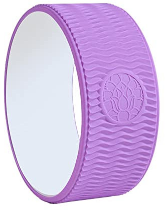 LTLCLZ Yoga Wheel Rutschfester Yoga Spine Roller Wheel Circle Zur Linderung Von Rückenschmerzen Und Zur Verbesserung Der Flexibilität Beim Backbends Training,Lila