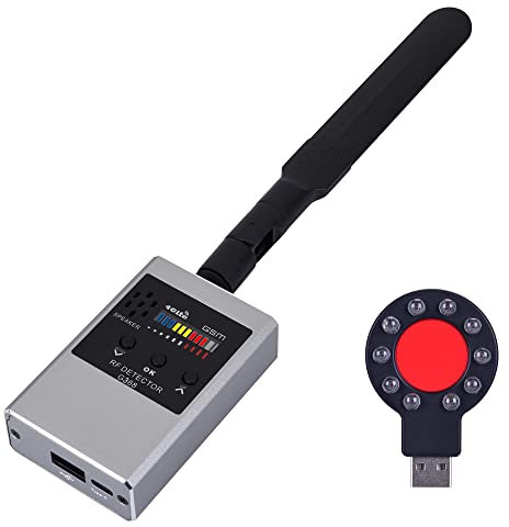 Detector de Cámara Oculta, Antiespía, Rastreador GPS, Localizador de Cámaras WiFi, Detector de Radiación, Escáner de Señales RF, para Casa, Oficina y Viajes G368W.