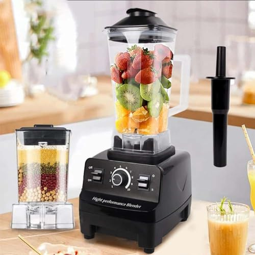 Blender Smoothie Maker, Professional Table Blender with 10 Adjustable Speeds, 2L Effective Capacity Container, Equipped with 6 Stainless Steel Blades, 3200W, Max 48000 RPM（2 cups）