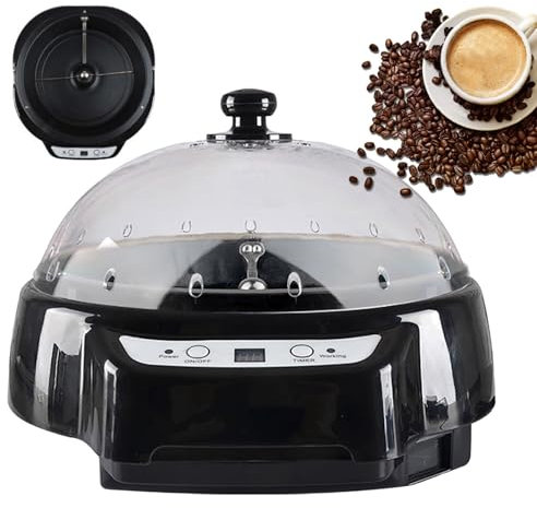 Coffee Roaster Machine, Household Coffee Beans Roasting Machine with Timer(1-60 Minutes), Electric Coffee Beans Baker Popcorn Maker Melon Seeds Peanut Nut Baking Machine,Black