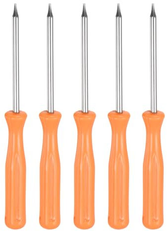 QUARKZMAN 5pz Cacciavite Torx T4 Lunghezza 4 Acciaio Carbonio Non Magnetica Sicurezza Stella Cacciavite Precisione Testa 6 Punte Manico Antiscivolo per Riparazione Elettrodomestici, Giallo