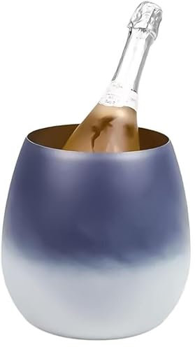Ice Bucket, with Shovel Metal Champagne Bucket for Parties Wine Beer Club Bar Wedding Indoor or Outdoor Ice Container(Blue)