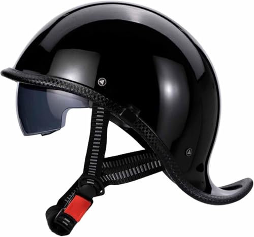 GKCEGHKS Mezzo Casco Scooter Crociera Bicicletta ECE Omologato Portatile Mezzi Caschi Jet Casco Faccia Aperta retrò Casco Scooter Casco A Scodella Scooter Motorino Mezzo Elmetto Moto retrò