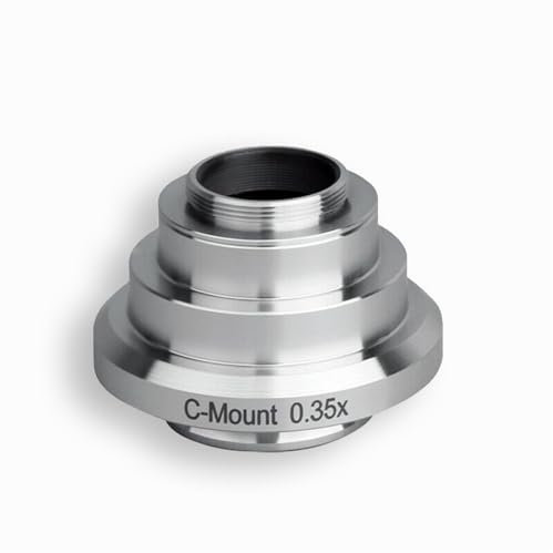 Accessori per microscopio da laboratorio 0,35x 0,55x 1x Adattatore for fotocamera ottico con attacco C in acciaio inossidabile for microscopi Collegamento dell'adattatore for oculare digitale(0.55x)