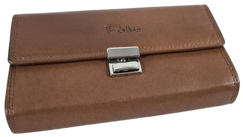 Einkaufszauber Portafoglio in vera pelle cameriere taxi professionale marrone, marrone, 18x10x5 cm, Portafoglio da cameriere