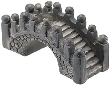 Txuolin Grey Stone Arch Bridge Miniature Fairy Garden Accessories - Miniature Pond Lawn Garden Ornament Figurines, Mini Lighthouse Water Well Bridge Figurines, Micro Landscape Ornaments DIY Kit