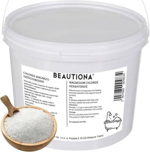 Magnesiumchlorid 1kg - Hexahydrat für Bäder, Muskelentspannung, Schlafverbesserung
