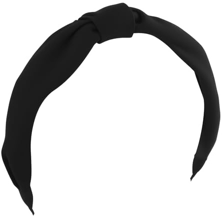 Jecdfs Stoff Haarreif mit Knoten-Vintage, haarreif schwarz, Elegantes Damen Stirnband, Haarschmuck, Handgefertigt, für Alltag und besondere Anlässe, Modell HR35