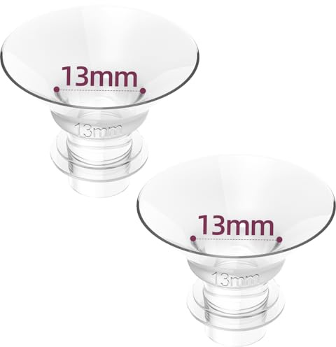 KISSBOBO K5 Originalqualität 13mm Flanschsatz, kein stechendes Gefühl, wie eine zweite Haut der Mutter,Sin BPA, silicona alimentaria, fácil de limpiar y sustituir (2 piezas)