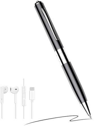 Digital Voice Recorder pen, 64GB Professional Capture information Storage Device with playback for Meeting/Classes, Portable Audio Storage Device with Noise Reduction, Transfer File to Computer