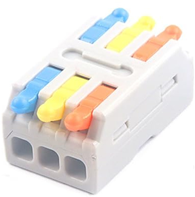 JOYELEC 13 Piezas D3-3 Conectores Eléctricos,3 Entrada y 3 Salida,Adecuado para 0.08-2.5(4.0) mm²cables,250V,32A,Conectores de Empalme de Cable Compactos,Bloques de Conexión Eléctrica